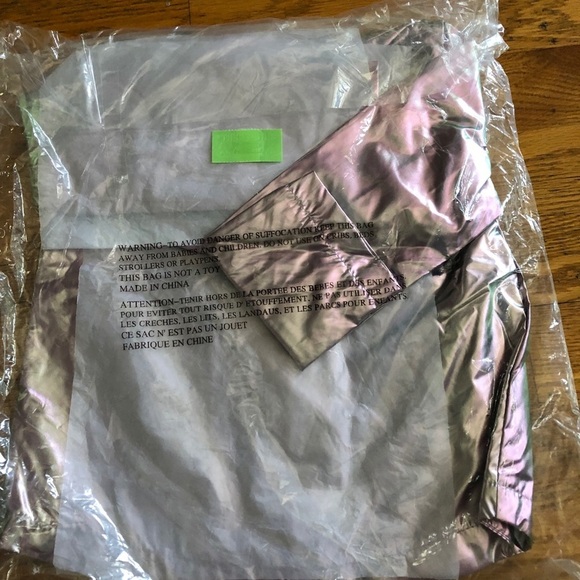 New Crazy 8 Iridescent Pink Hooded Jacket - Picture 3 of 4